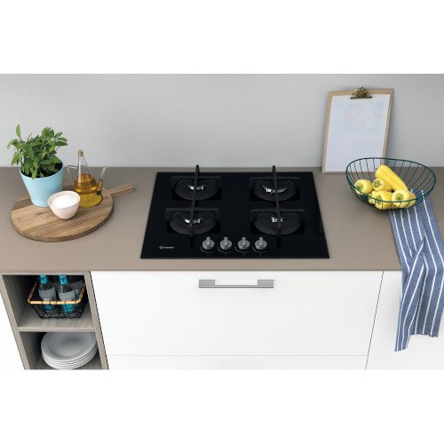 Indesit ING61TBK Gas Hob Black