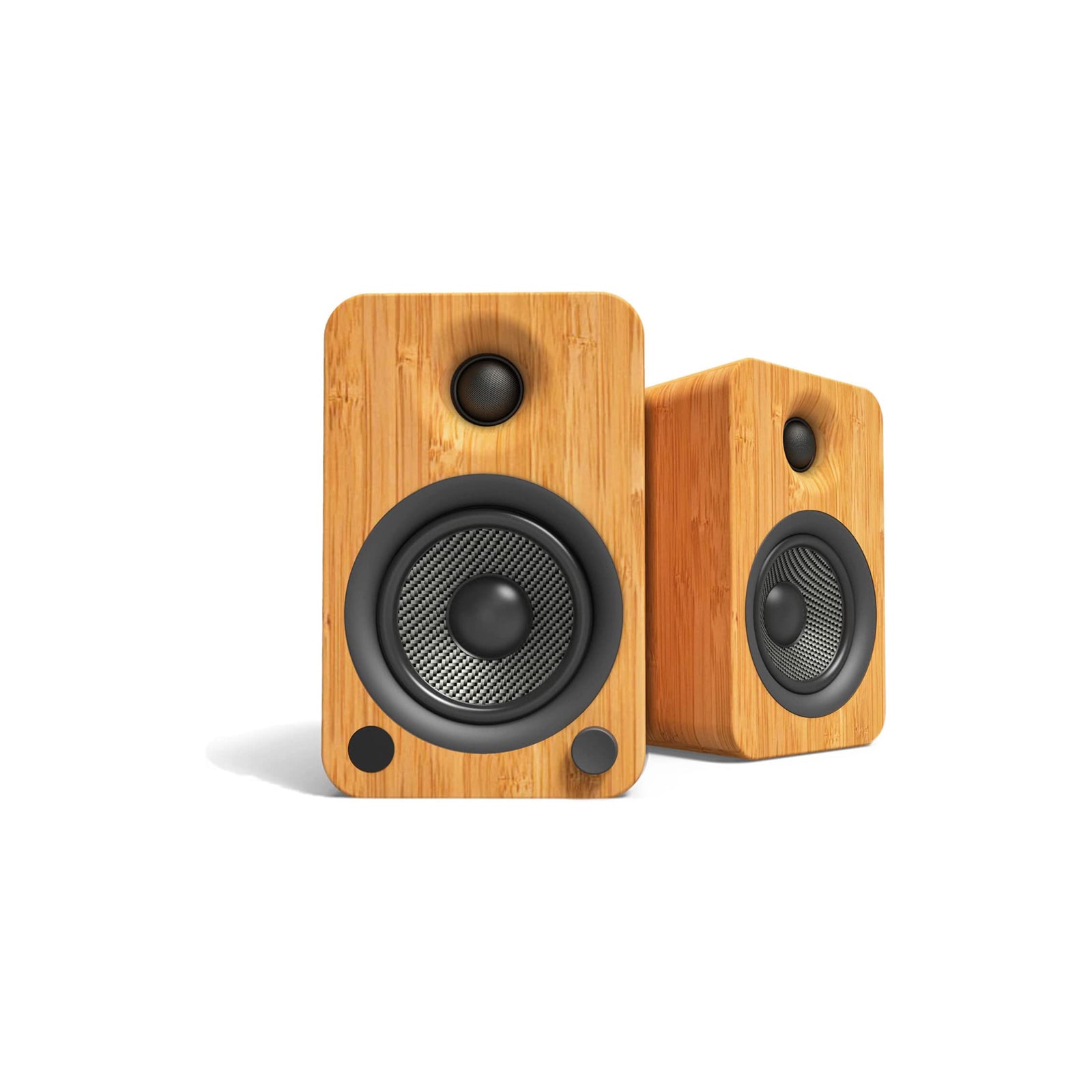 Kanto YU4 Powered Bookshelf Speakers With Bluetooth Bamboo