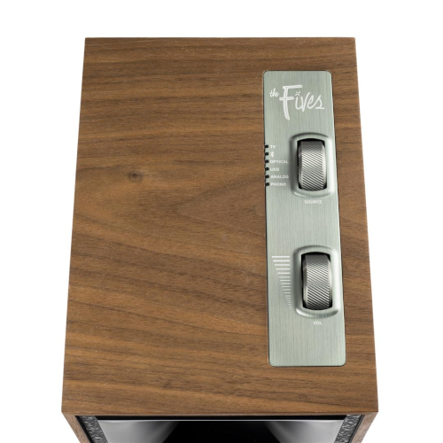 Klipsch The Fives Active Bookshelf Speakers Pair In Walnut