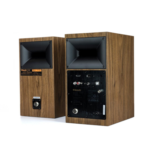 Klipsch The Fives Active Bookshelf Speakers Pair In Walnut