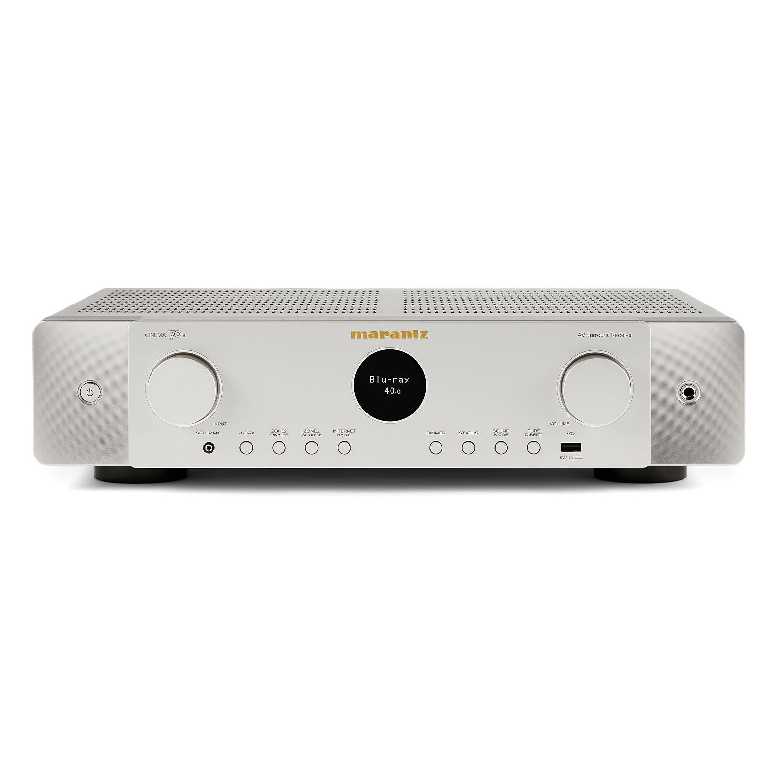 Marantz Cinema 70S Slimline 7.2 Channel Av Receiver HEOS Built-in 8K Dolby Atmos Silver Gold