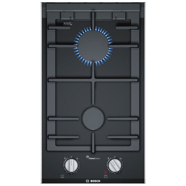 Bosch PRB3A6D70 Serie 8 Domino gas hob 30 cm Glass ceramic Black