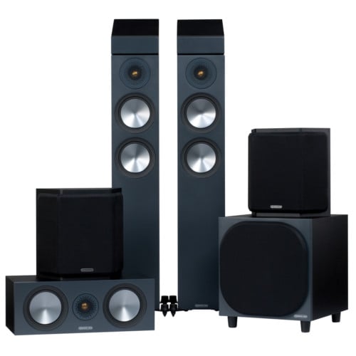 Monitor Audio Bronze 200 AV 5.1.2 Atmos Speaker Package Black