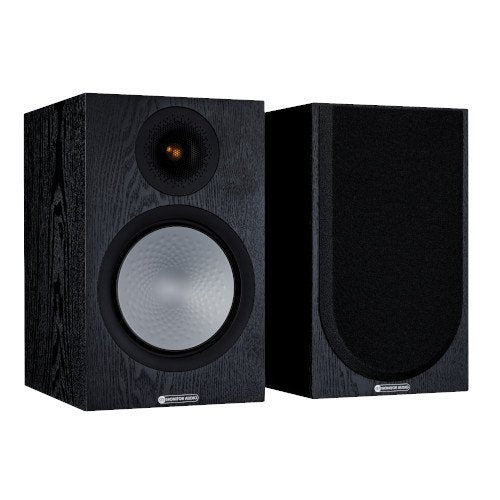 Monitor Audio Silver 100 Bookshelf Speakers Pair 7G Black Oak