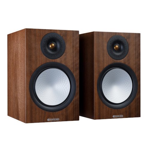 Monitor Audio Silver 100 Bookshelf Speakers Pair 7G Walnut