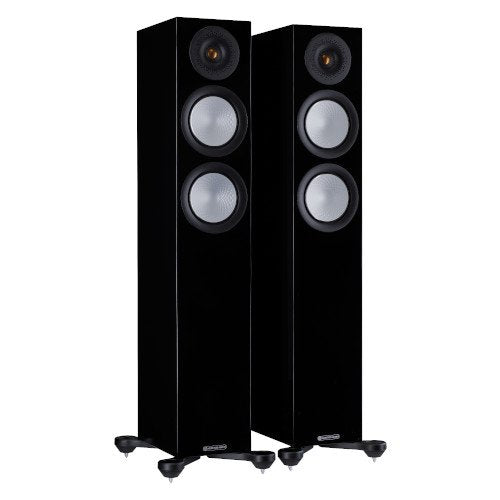 Monitor Audio Silver 200 Floorstanding Speakers Pair 7G Black Gloss