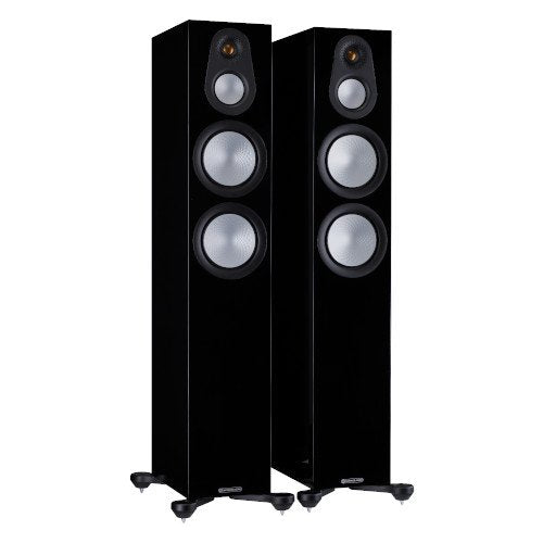 Monitor Audio Silver 300 Floorstanding Speakers Pair 7G Black Gloss