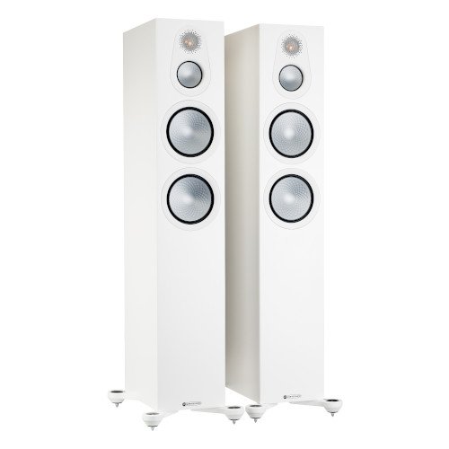 Monitor Audio Silver 300 Floorstanding Speakers Pair 7G Satin White