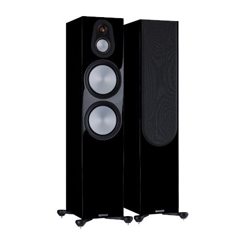 Monitor Audio Silver 500 Floorstanding Speakers Pair 7G Black Gloss