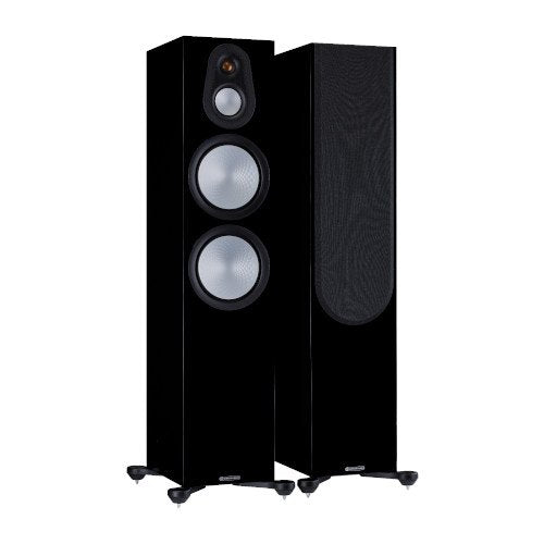 Monitor Audio Silver 500 Floorstanding Speakers Pair 7G Black Gloss