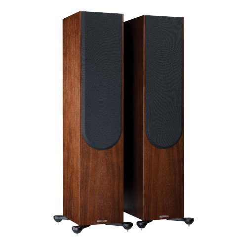 Monitor Audio Silver 500 Floorstanding Speakers Pair 7G Walnut