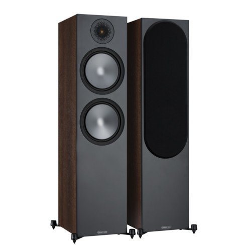 Monitor Audio Bronze 500 Floorstanding Speakers Walnut Pair 6G including 5 Year Warranty