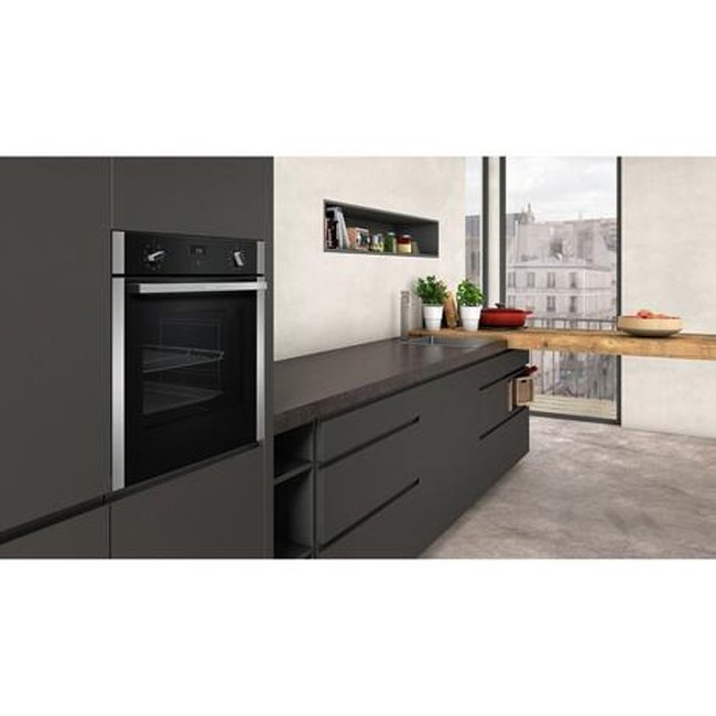 NEFF B1ACE4HN0B Electric CircoTherm Single Oven Black Steel