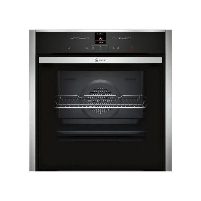 Neff B57CR23N0B Pyrolytic Slide & Hide Built In Electric Single Oven Stainless Steel