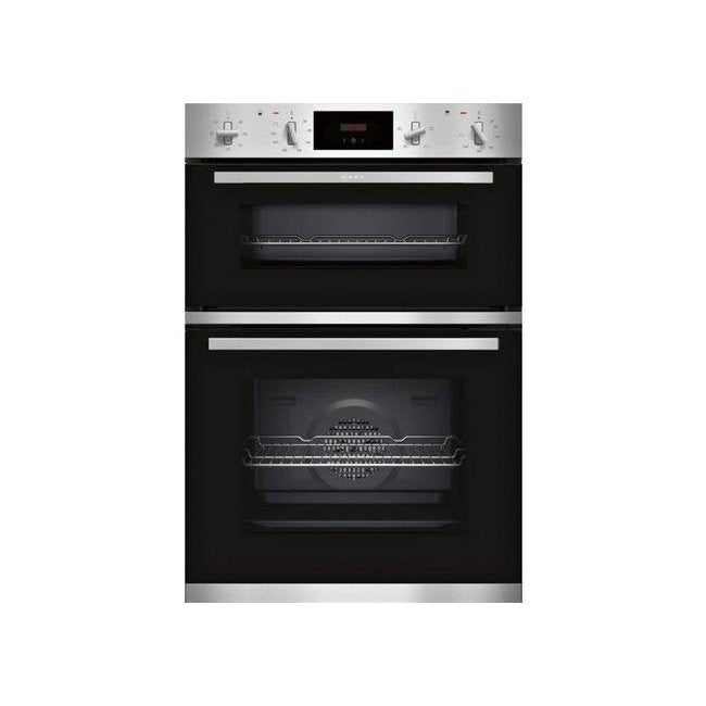 Neff U1GCC0AN0B Built In Electric Double Oven Black & Steel