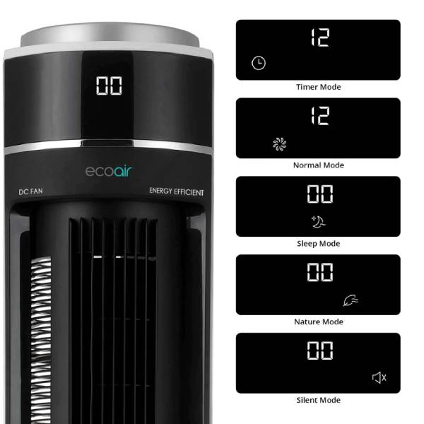 i-eco IFAN-100033 EcoAir Halo Tower Fan