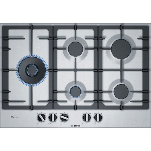 Bosch PCS7A5B90 Serie 6 Gas hob 75 cm Stainless steel