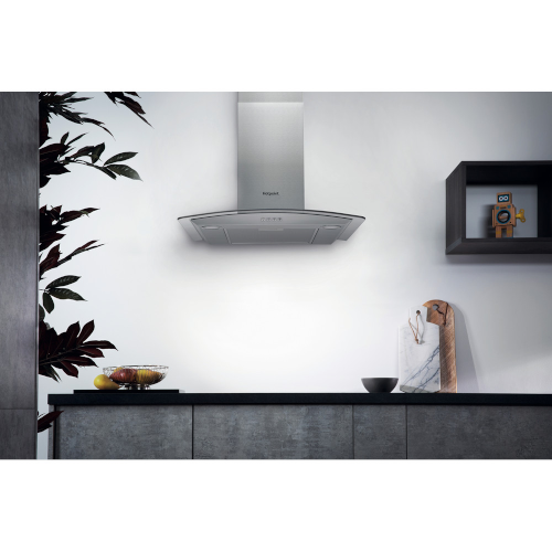 Hotpoint PHGC64FLMX 60cm Chimney Cooker Hood Stainless Steel