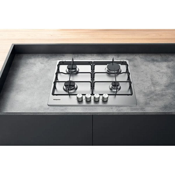 Hotpoint PPH 60P F IX UK Gas Hob Silver