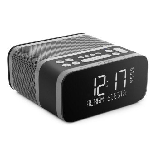 Pure Siesta S6 Dab Dab+ FM Bluetooth Clock Radio Graphite