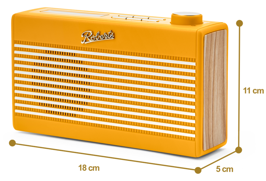 Roberts RAMBLERBTMSY Rambler BT Mini - Dab/Fm Bluetooth Portable Radio - Sunburst Yellow