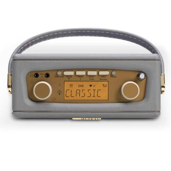 Roberts Revival Uno BT DAB DAB+ FM Radio with 2 alarms and line out in Dove Grey Bluetooth