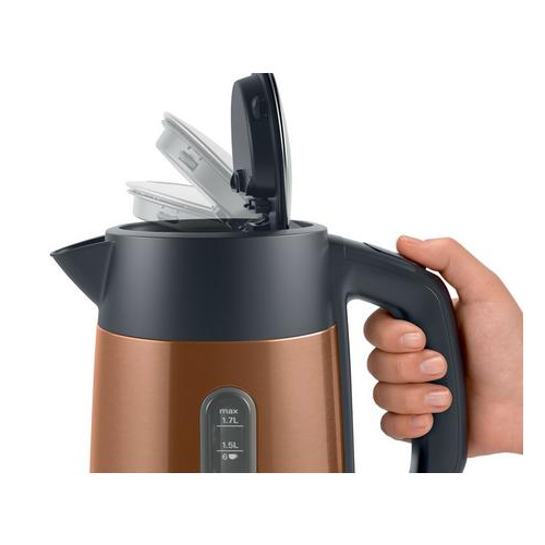 Bosch TWK4P439GB 1.7L Kettle In Copper Open Lid