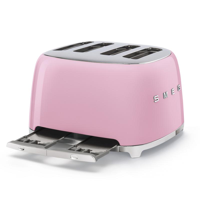 SMEG TSF03PKUK Four Slice Toaster in Pink