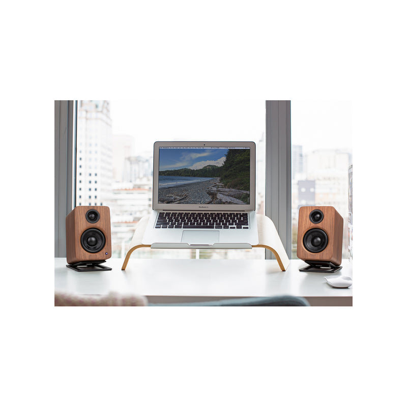 Kanto YU2 Powered Desktop Speakers Walnut