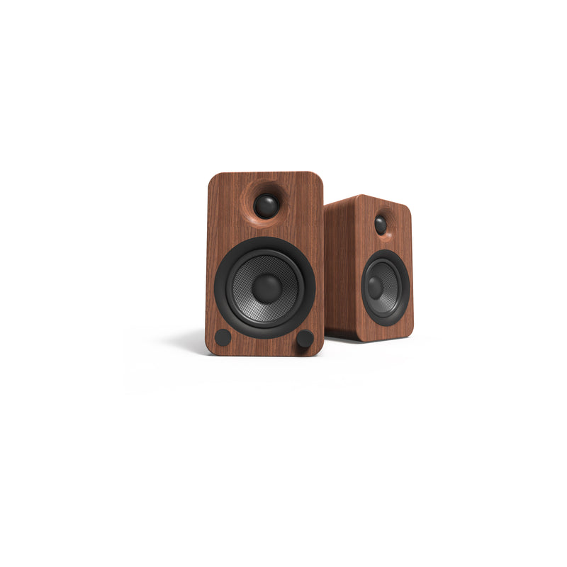 Kanto YU4 Powered Bookshelf Speakers With Bluetooth Walnut