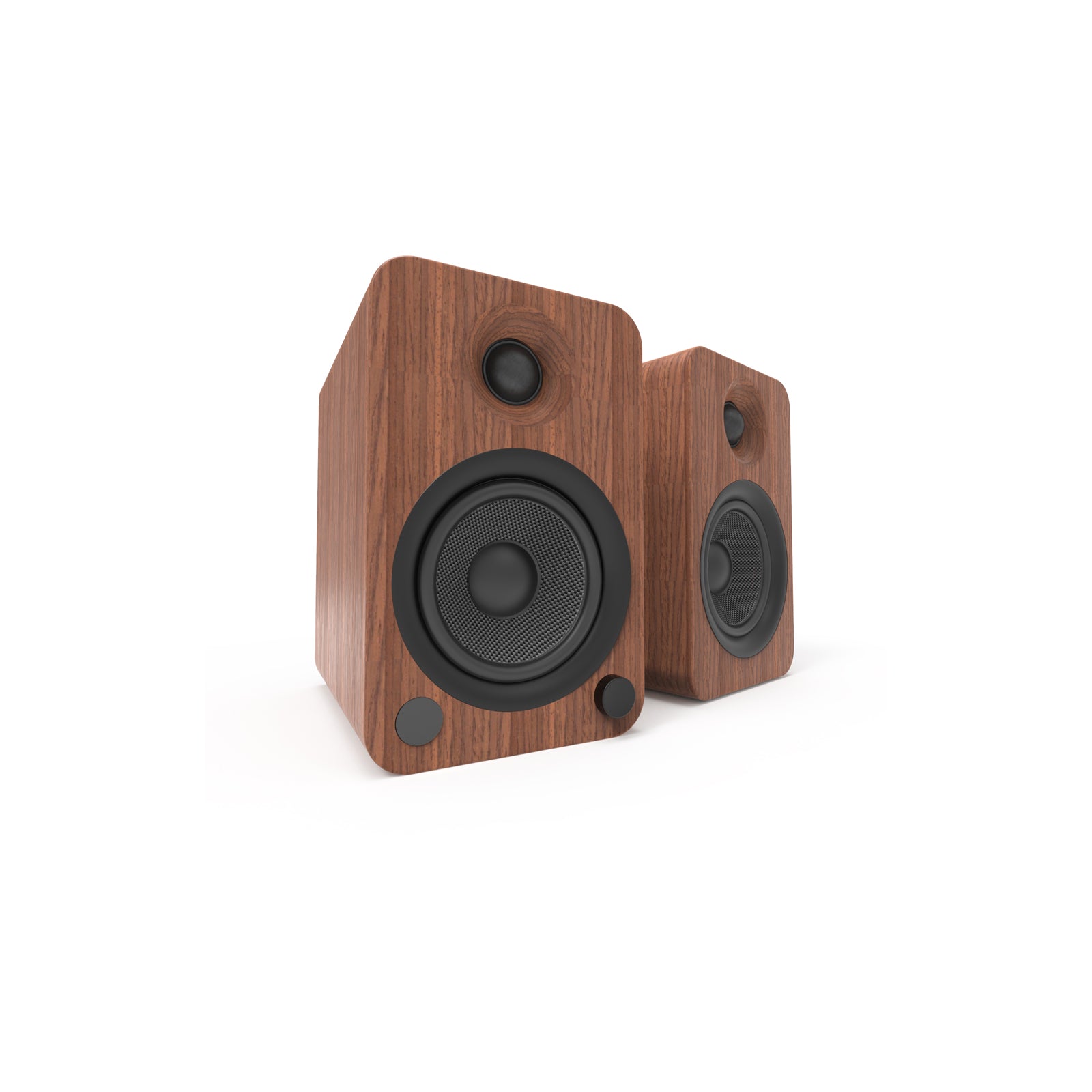 Kanto YU4 Powered Bookshelf Speakers With Bluetooth Walnut