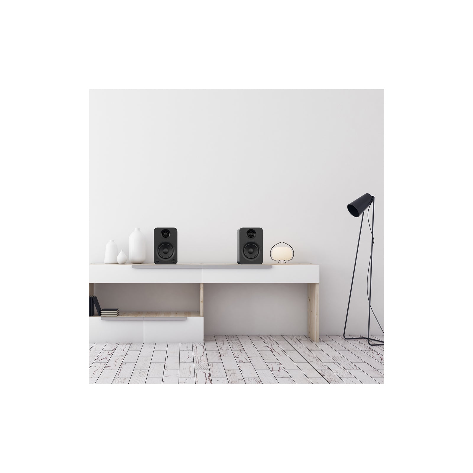 Kanto YU Powered Bookshelf Speakers With Bluetooth Matte Black