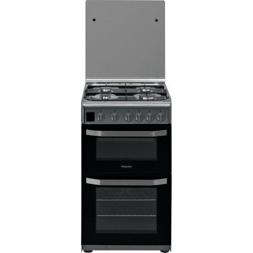 Hotpoint HD5G00CCX 50cm Double Oven Gas Cooker Stainless Steel