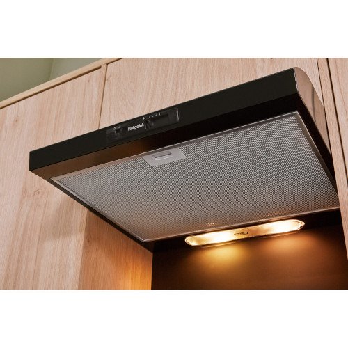 Hotpoint PSLMO65FLSK 60cm Conventional Cooker Hood Black