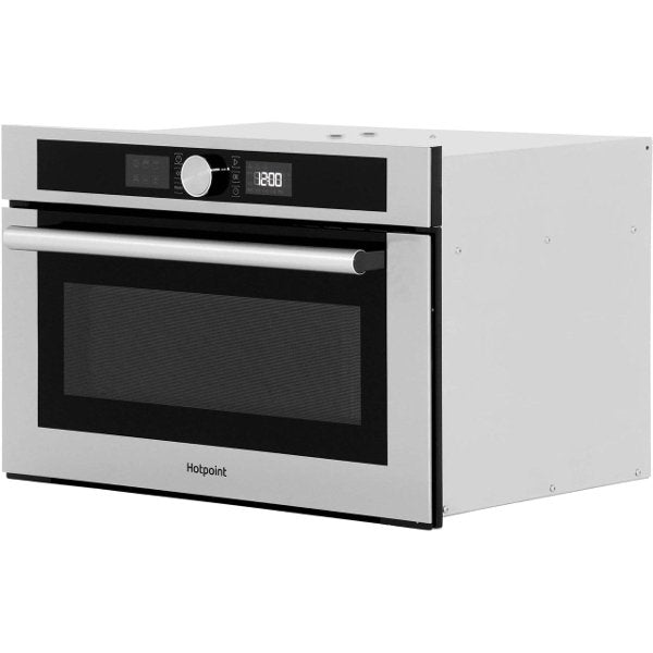 Hotpoint MD454IXH Built In Microwave With Grill in Stainless Steel