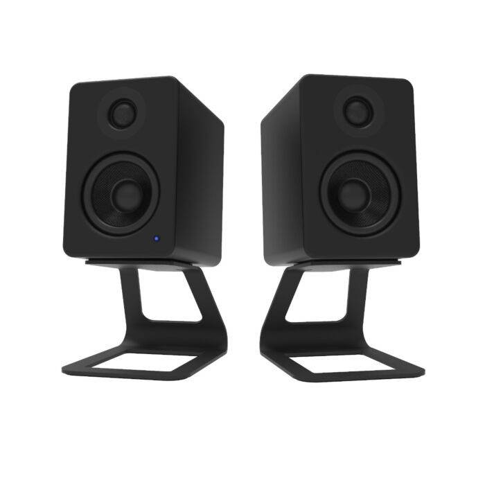 Kanto SE2 Small Elevated Desktop Speaker Stands Black